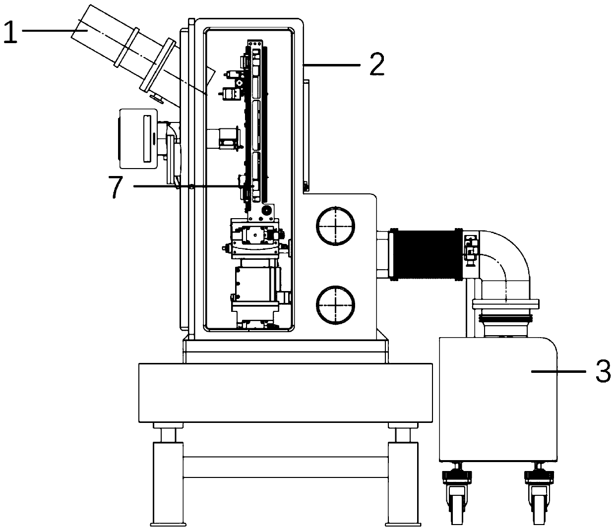 Structure for realizing ultra-high temperature heating of synchrotron radiation light source in-situ tensile CT imaging experiment