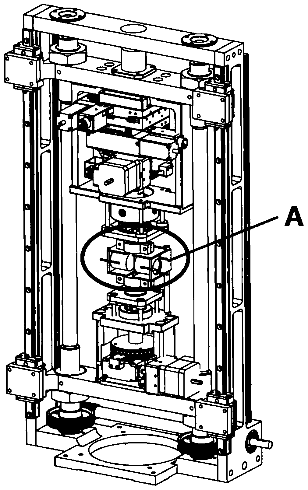 Structure for realizing ultra-high temperature heating of synchrotron radiation light source in-situ tensile CT imaging experiment