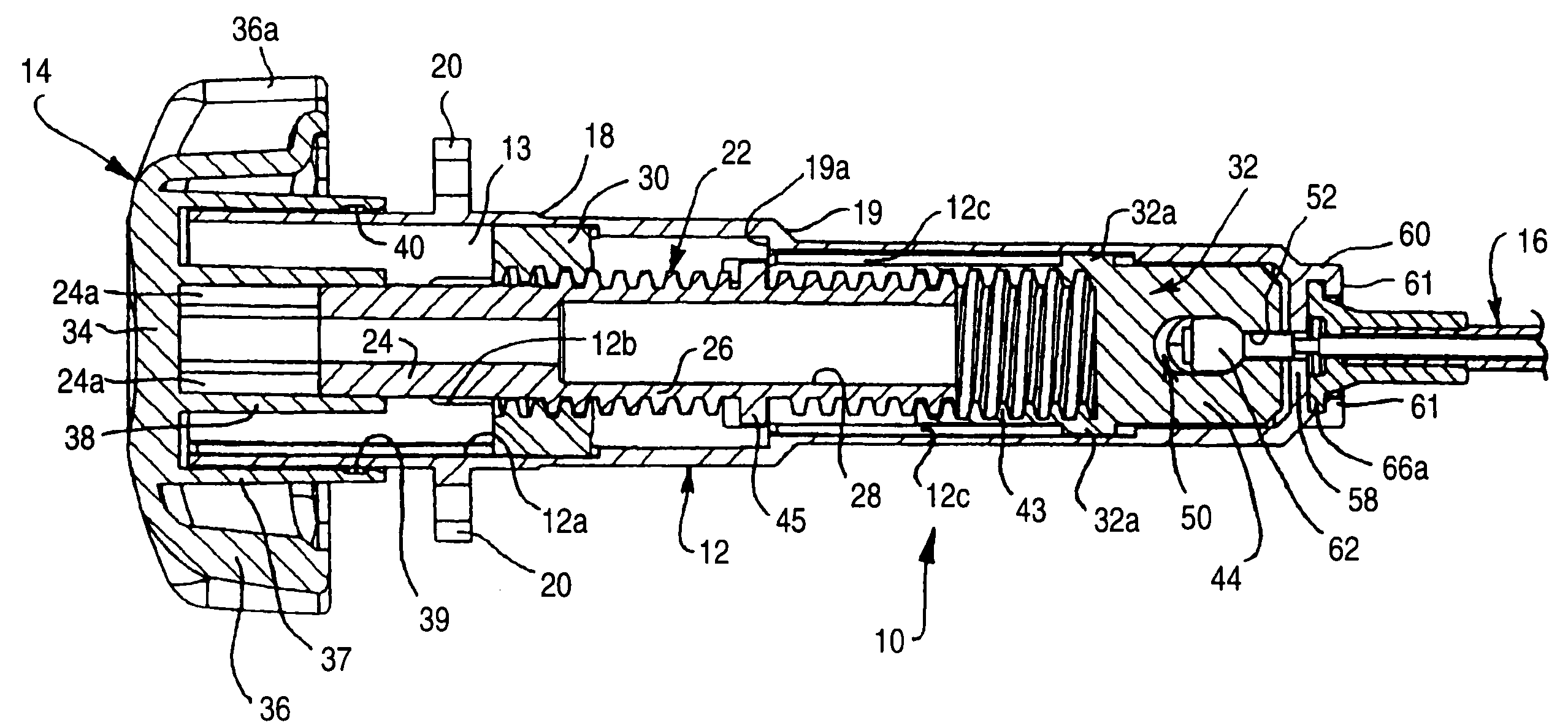 Cable actuator for lumbar support