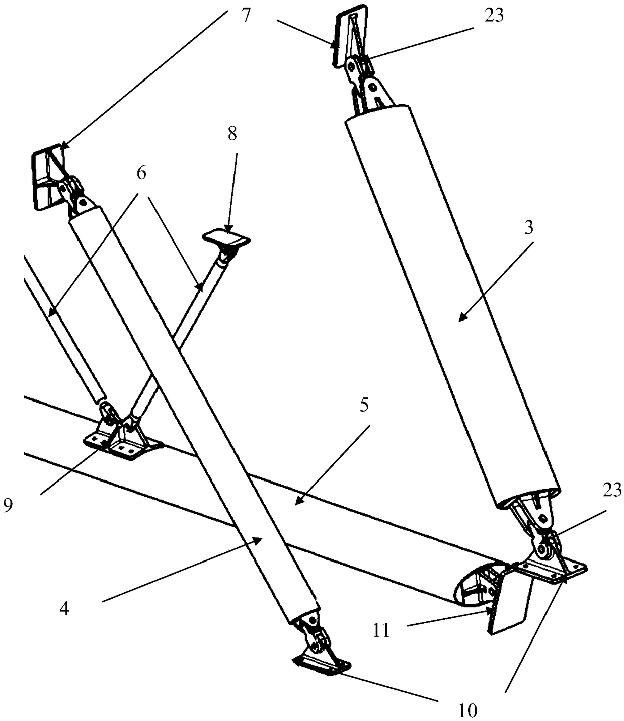 Brace structure of seaplane