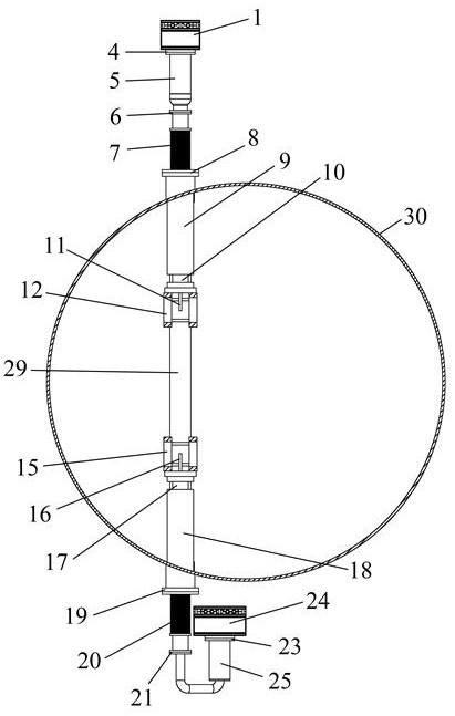 Follow-up coil wiring device used under high-vacuum and high-voltage conditions