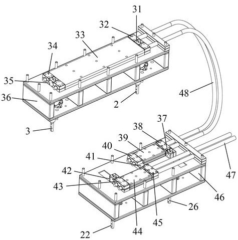 Follow-up coil wiring device used under high-vacuum and high-voltage conditions