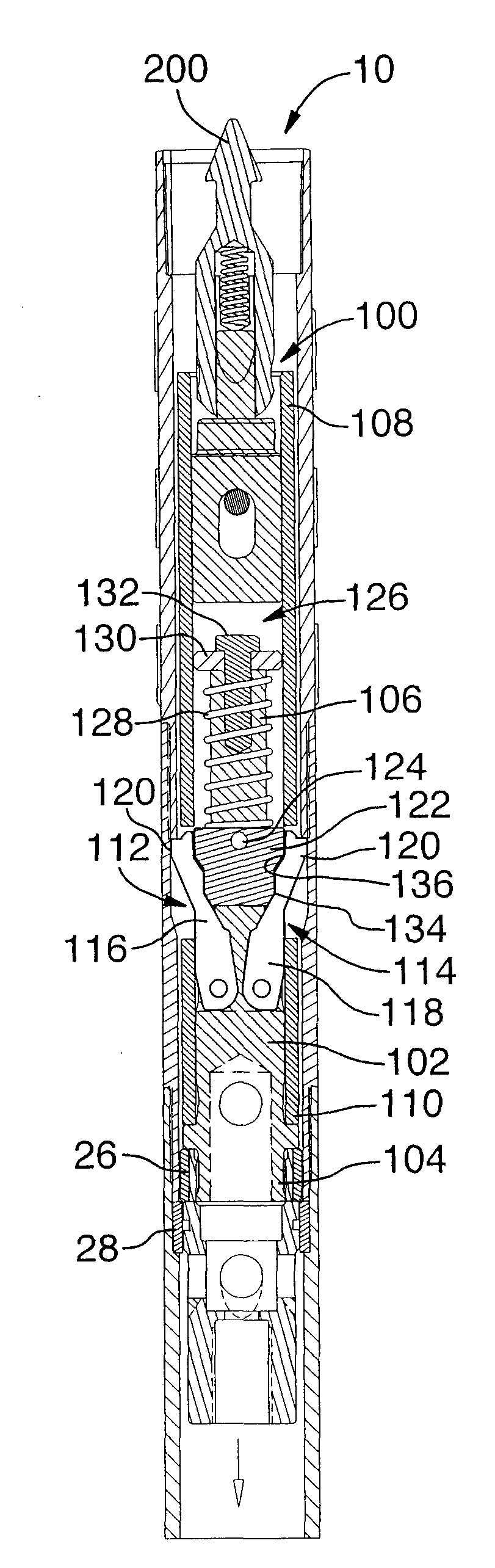 Locking device for a drilling device