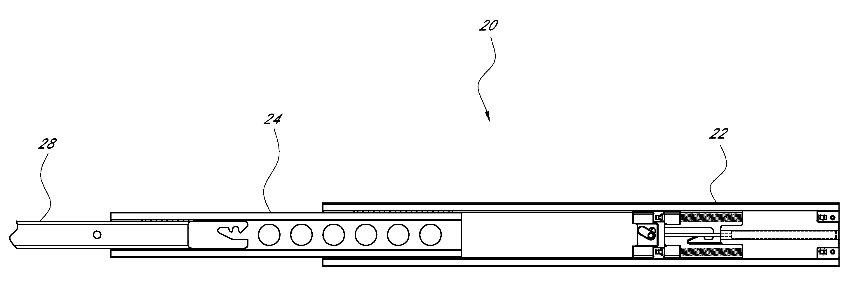 Self-closing slide assembly with dampening mechanism