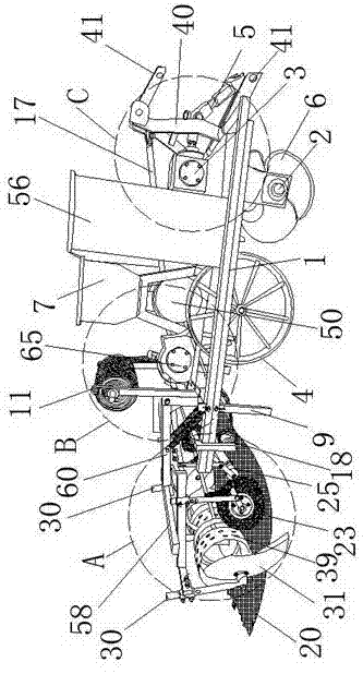 Multi-functional peanut seeder and summer-peanut disaster reducing and efficiency improving cultivation method using multi-functional peanut seeder