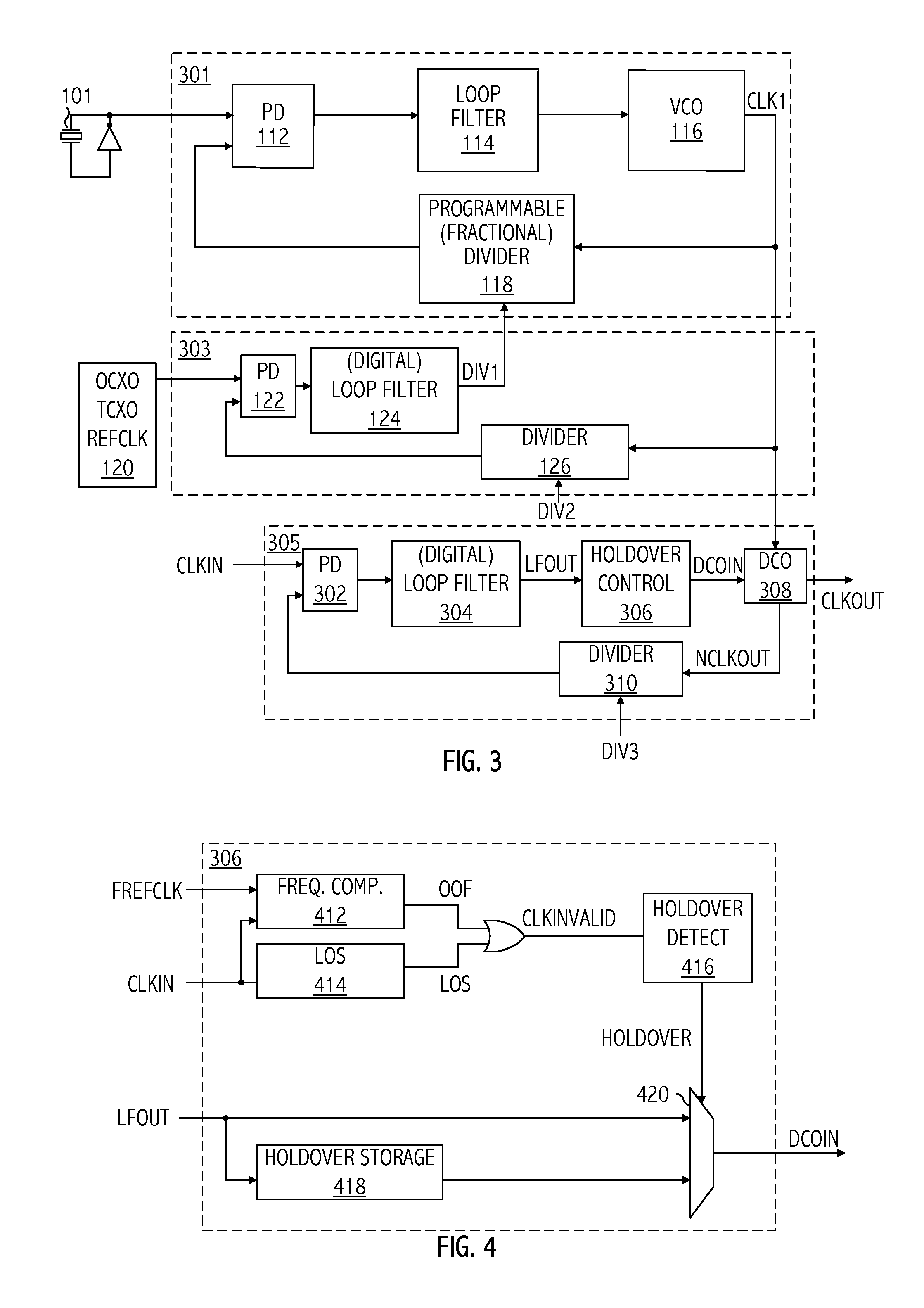 Cascaded pll for reducing low-frequency drift in holdover mode