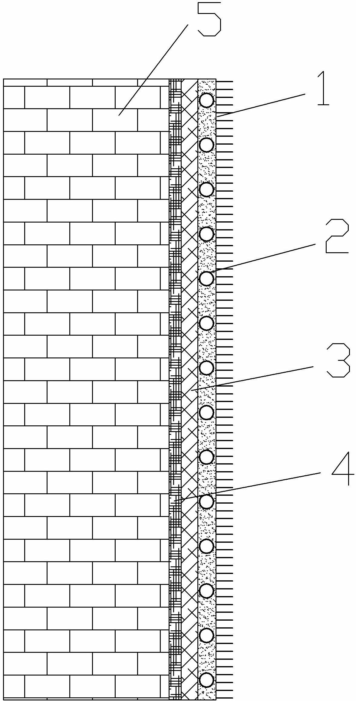 Three-dimensional greening structure for soilless lawn and construction method thereof