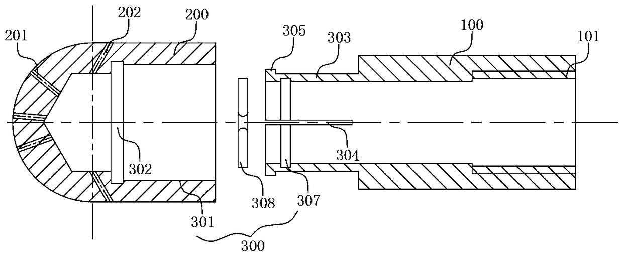 Self-advancing and self-rotating shield machine grouting channel high-pressure dredging device and system