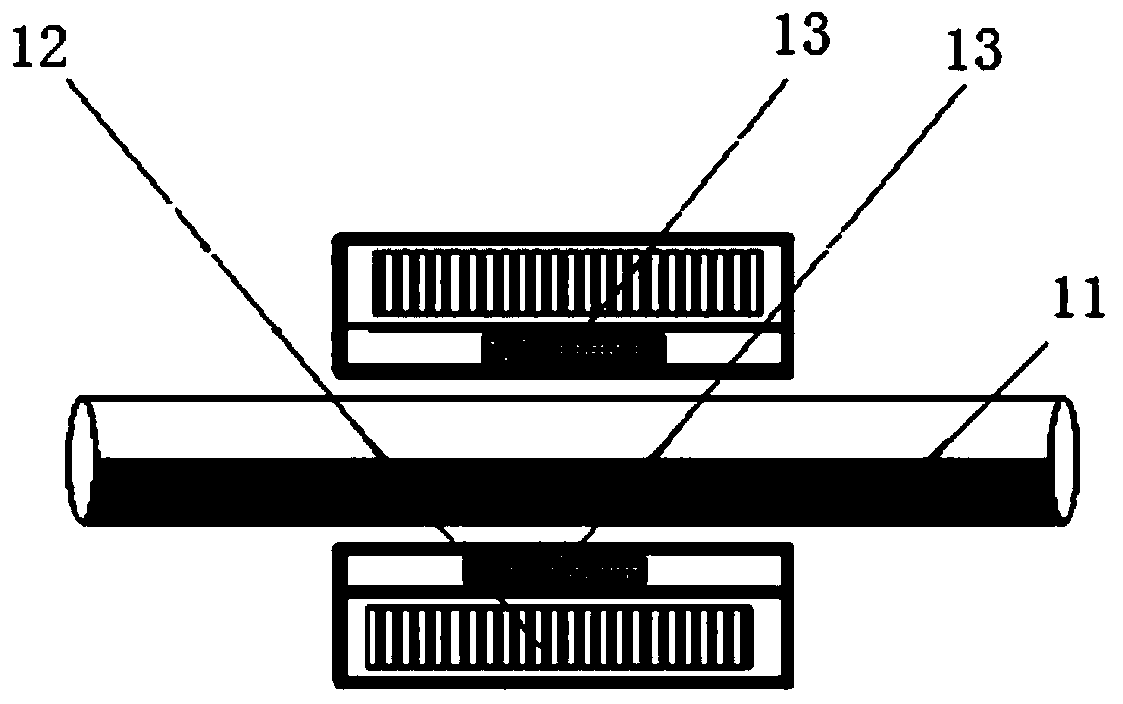 Monitoring system for cable force of magnetic flux sensors and preparation method of monitoring system