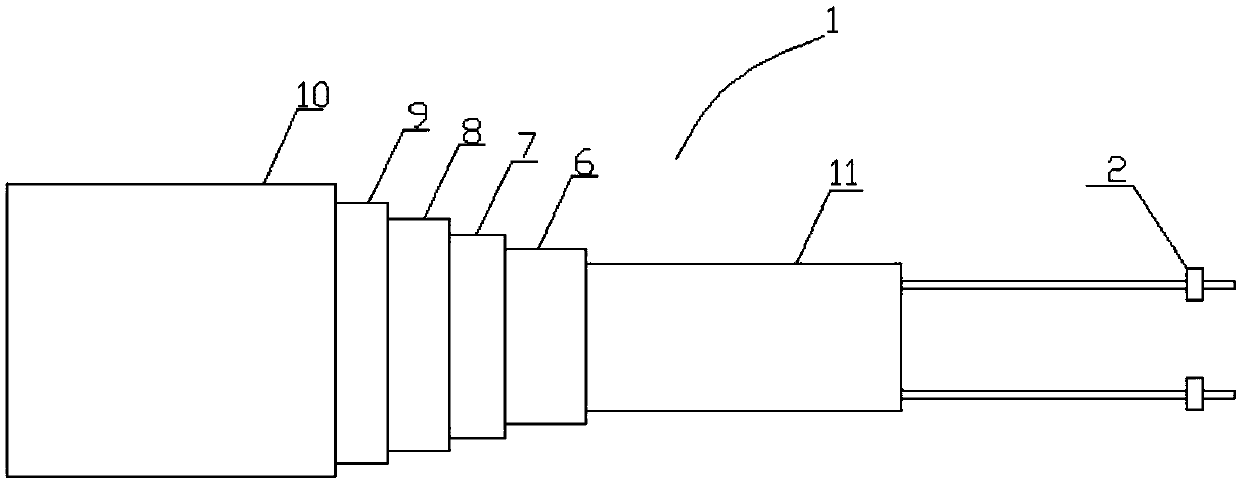 Monitoring system for cable force of magnetic flux sensors and preparation method of monitoring system