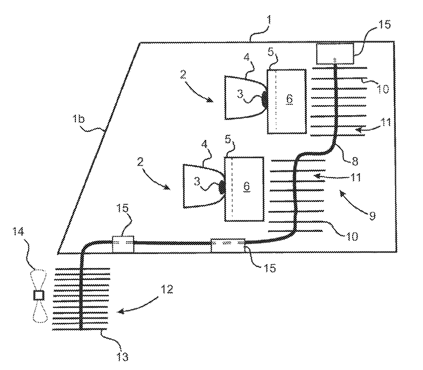 Device for cooling an optical module for a motor vehicle headlight