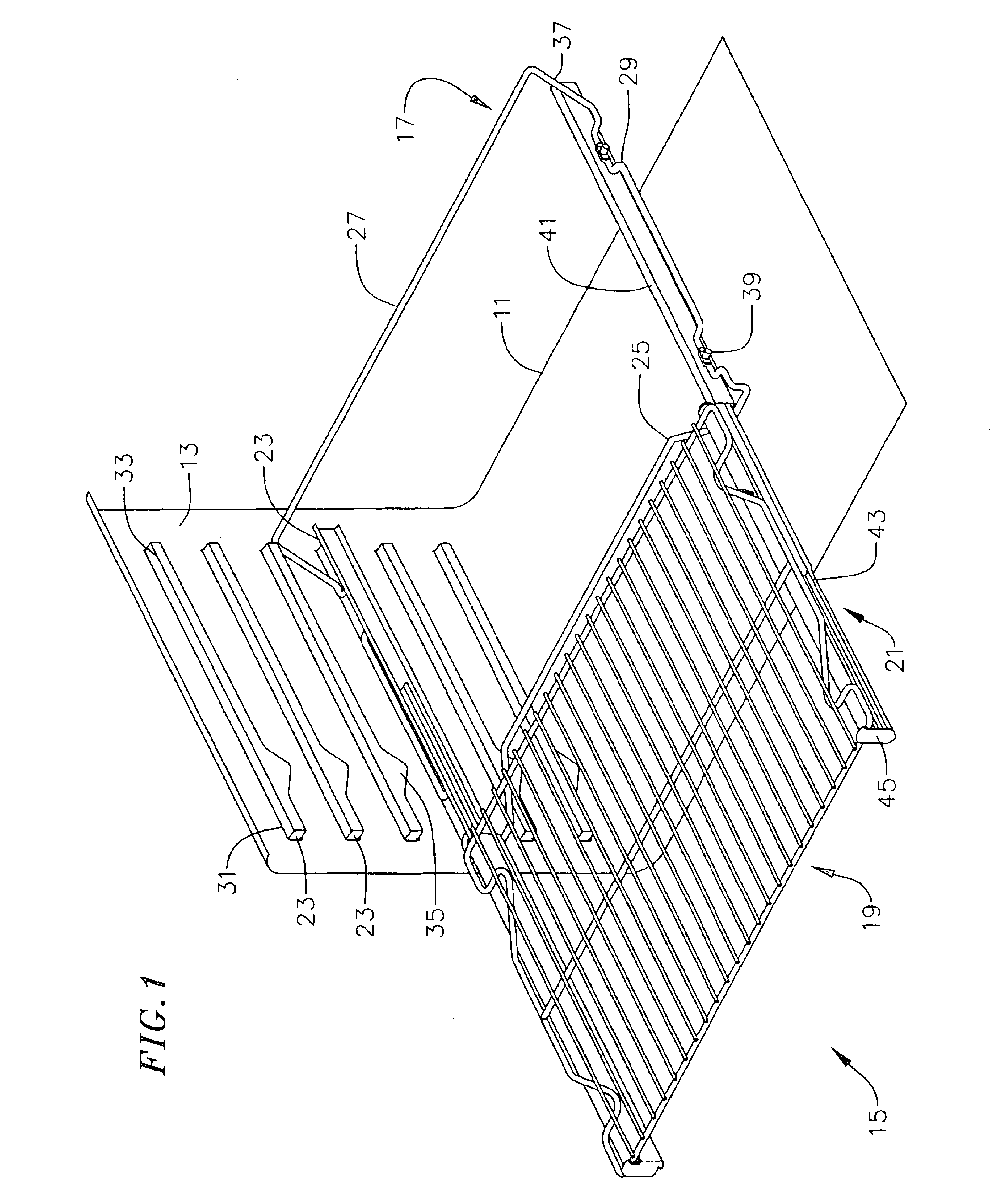 Oven assembly with slides