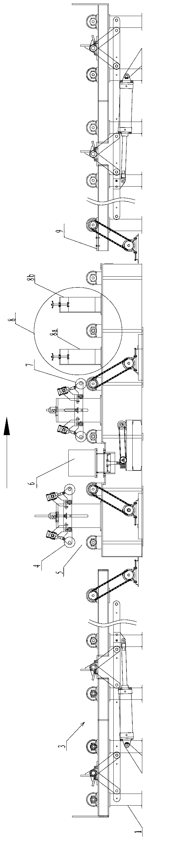 Eddy current detecting device of seamless steel tubes