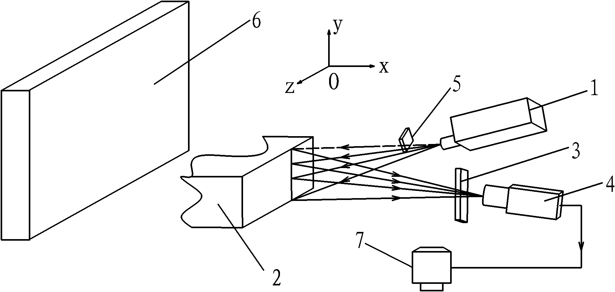 Laser measuring device for measuring thickness of plate