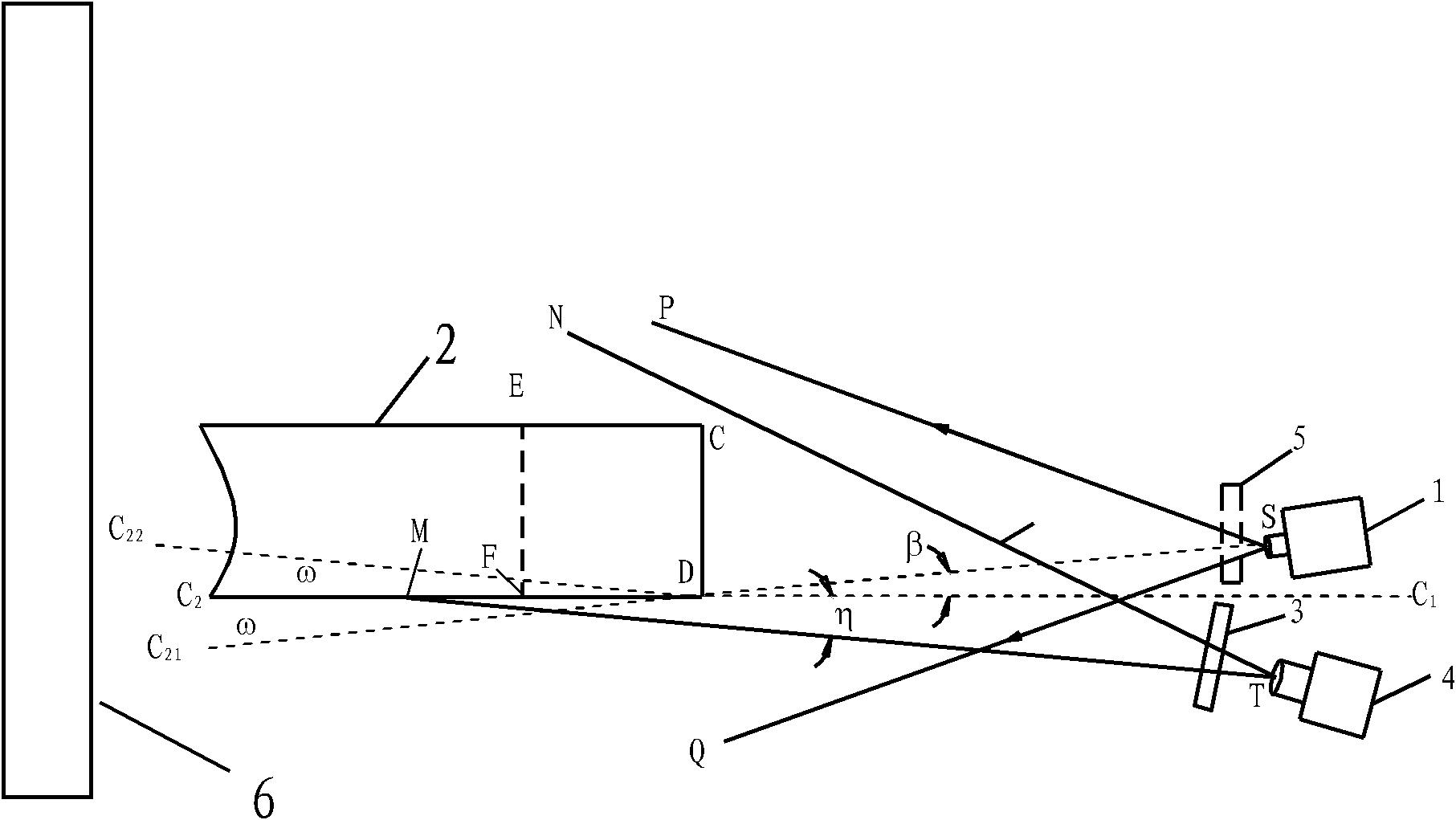 Laser measuring device for measuring thickness of plate