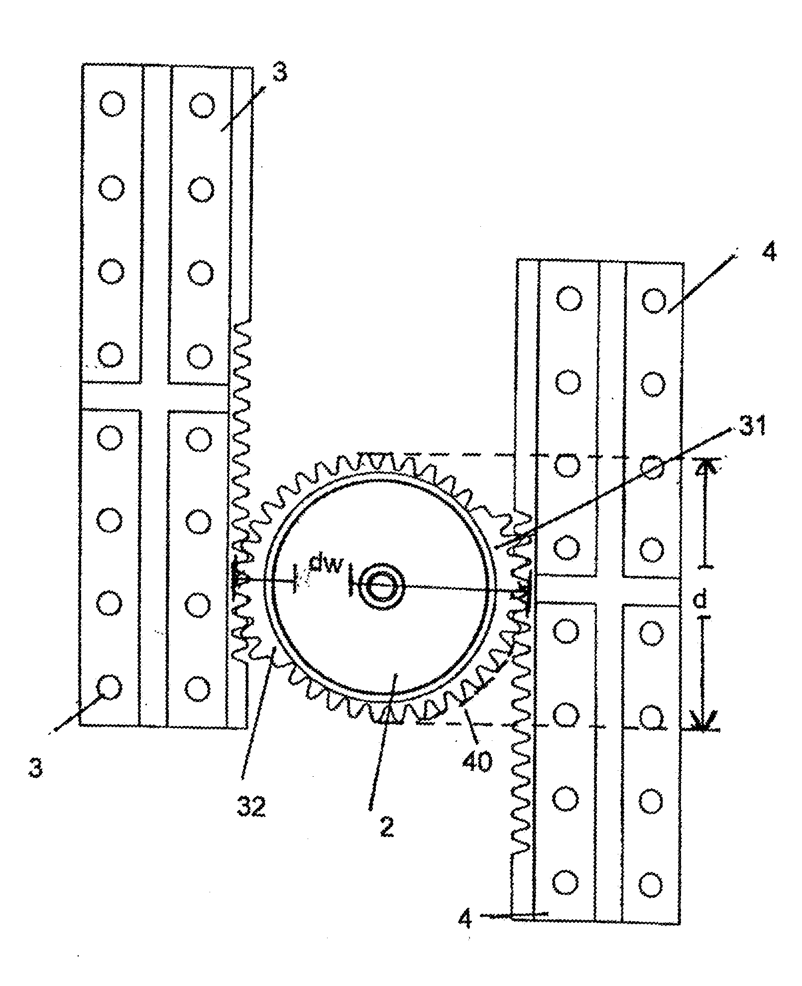 Asymmetrical toothed wheel