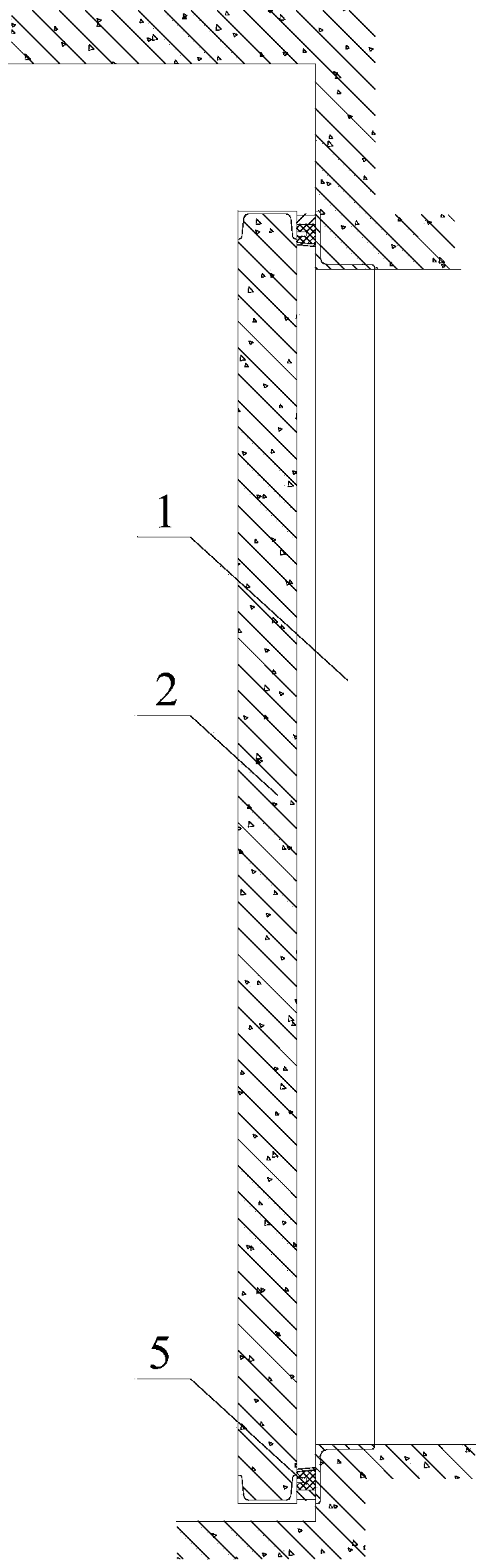 High-speed railway tunnel escape channel concrete structure fireproof protection door