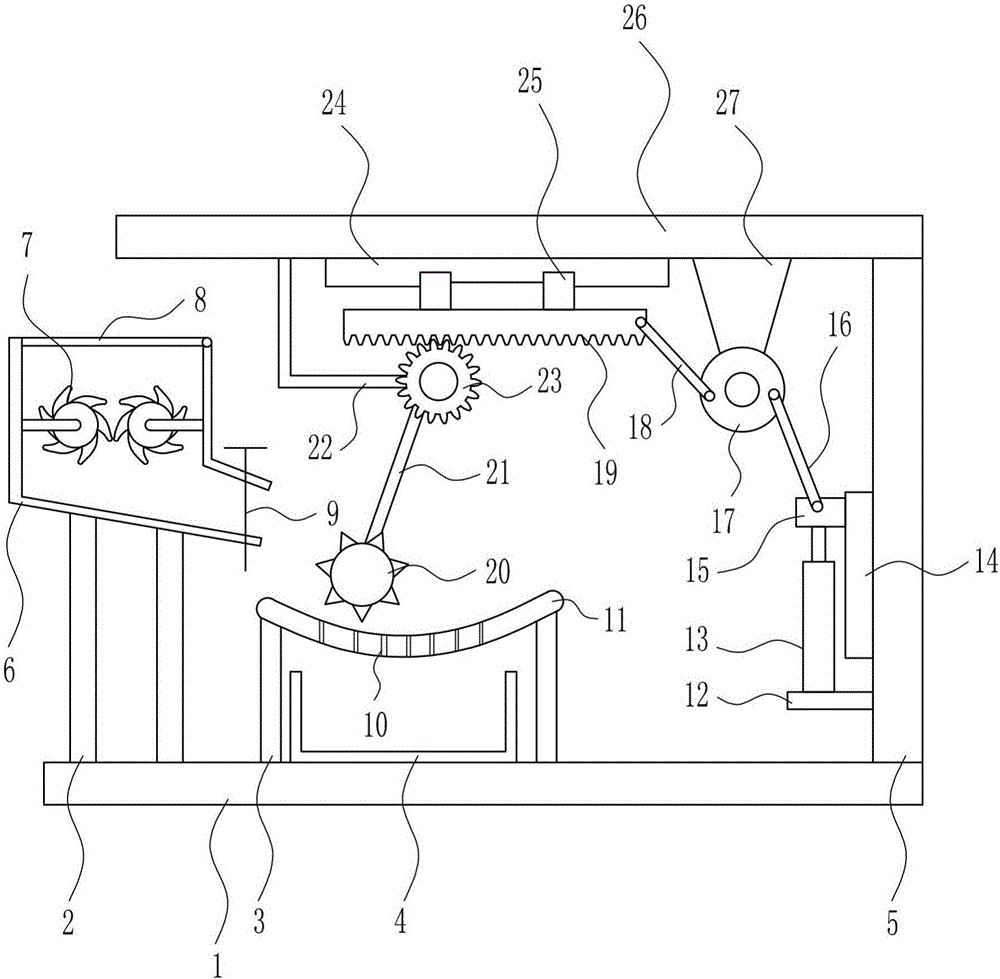 Sesame fast grinding device for sesame paste technology