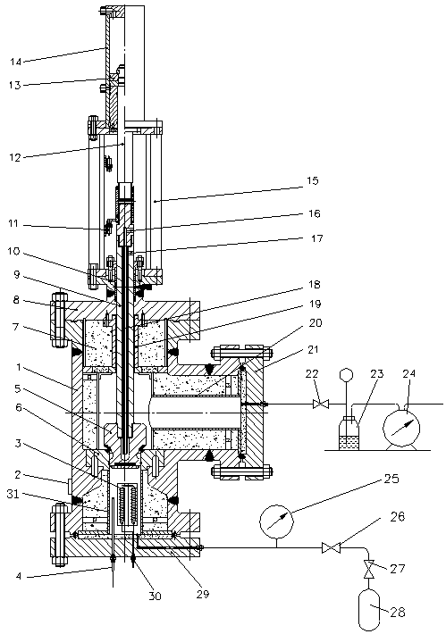 Control system and control method of high-temperature valve with cooling function