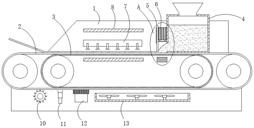 Self-heating tape casting processing system for the production of thin-sheet ceramics