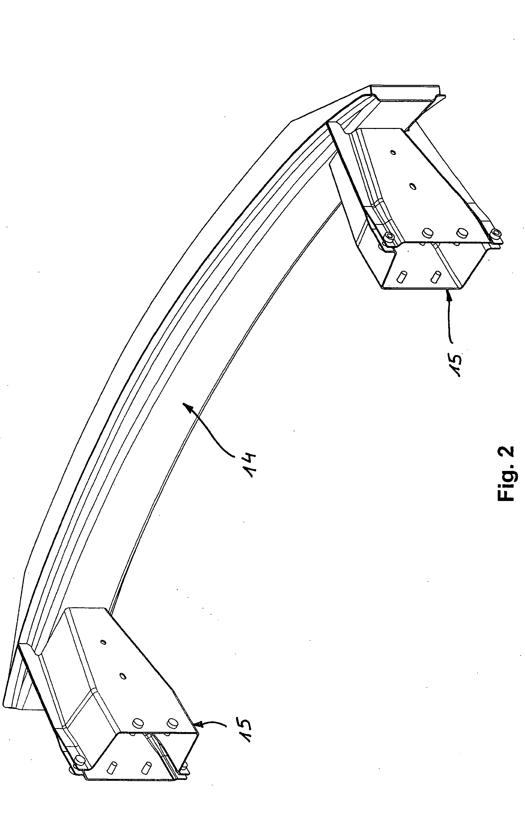 Bumper structure for a motor vehicle