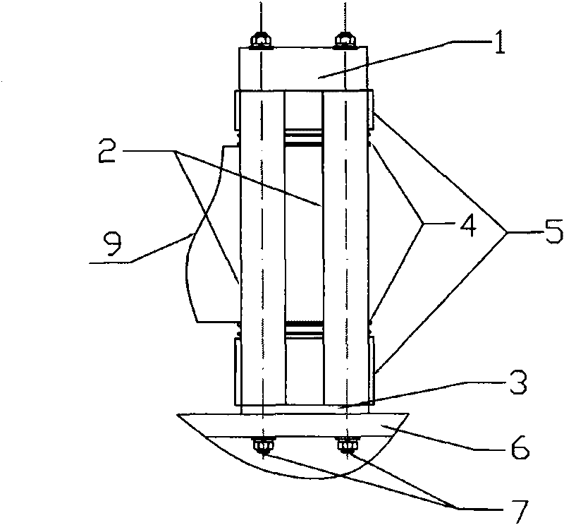 Damping composite type variable rigidity vibration attenuating support for gearbox of wind powered generator