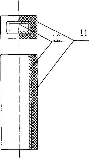 Damping composite type variable rigidity vibration attenuating support for gearbox of wind powered generator