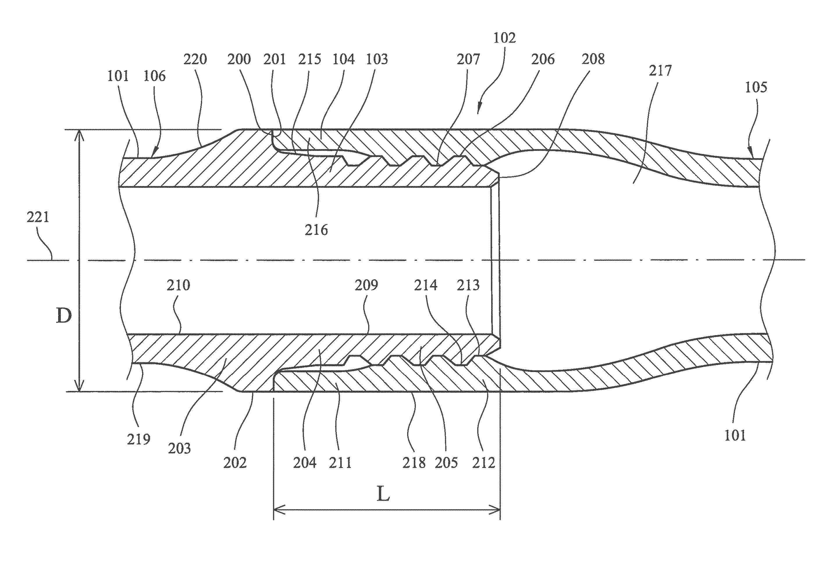 Energy transmission efficient drill string coupling