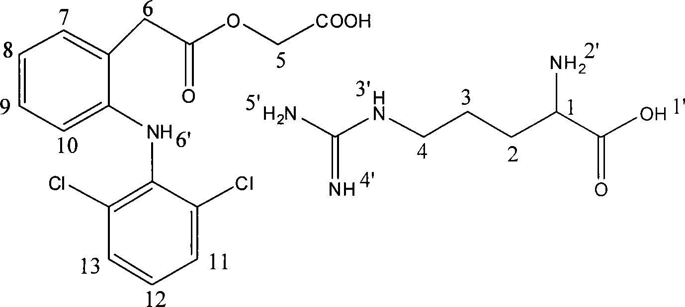 Salt compound formed by aceclofenac and organic base as well as composition and uses thereof