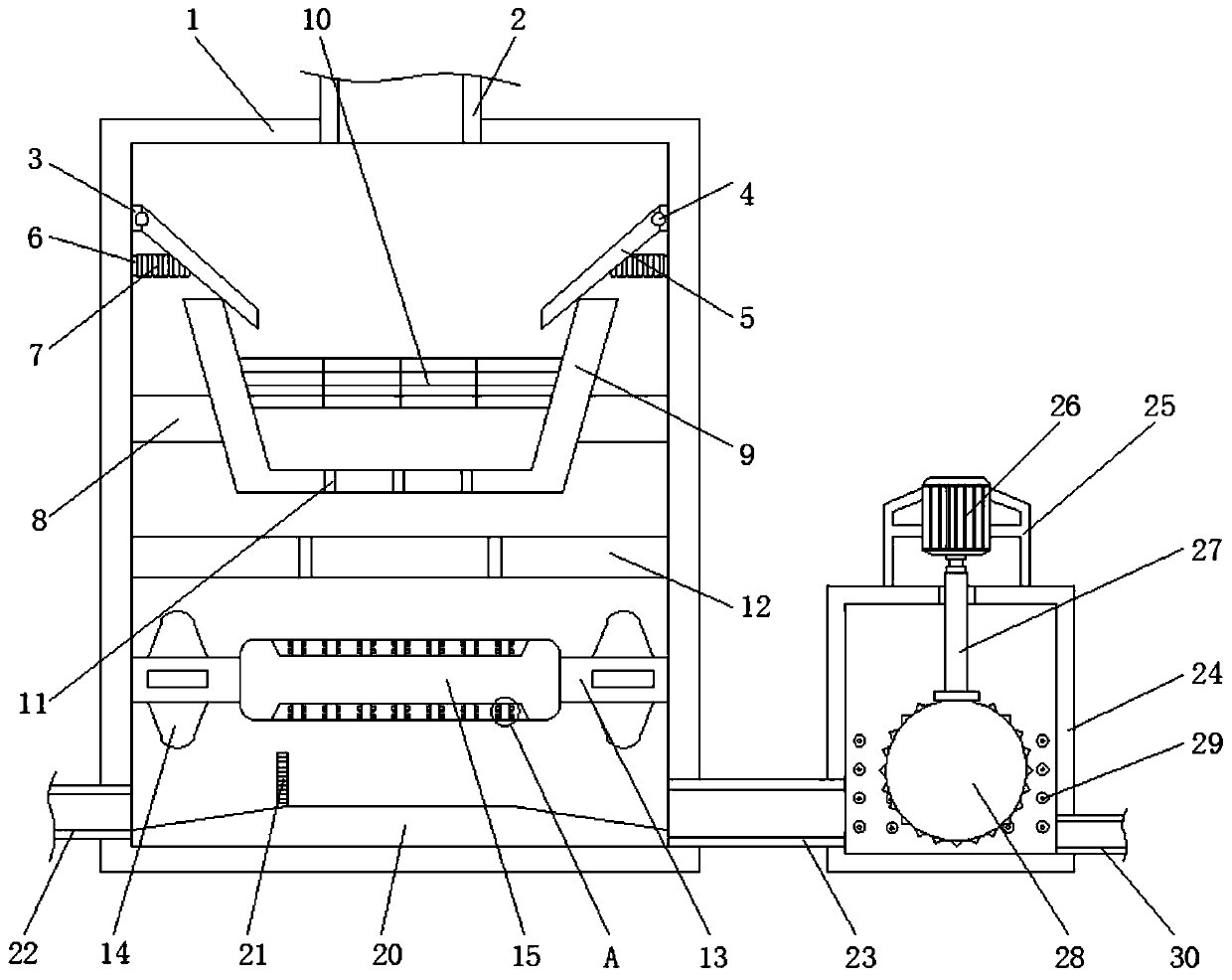 Extraction and separation device for vegetable oil production