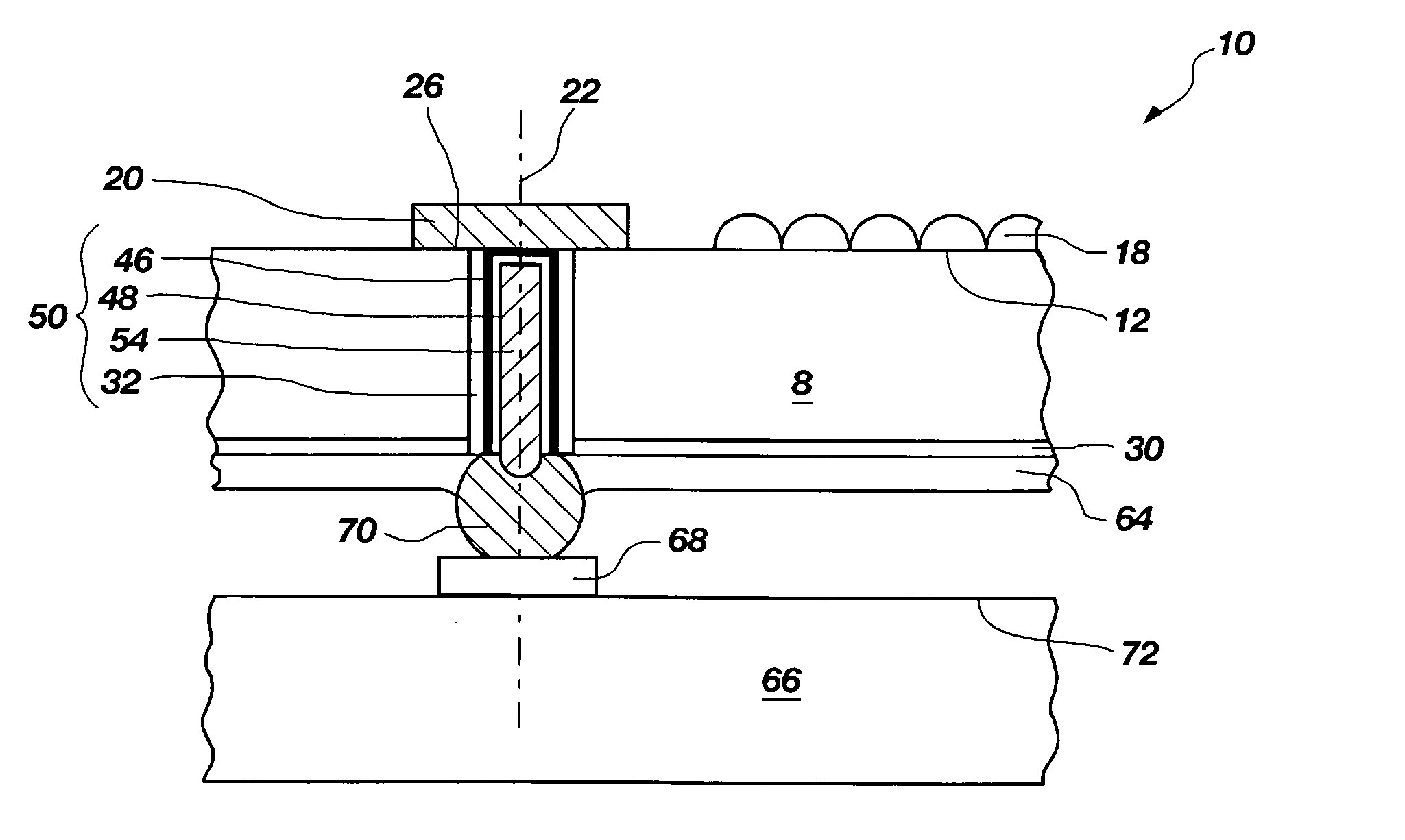 Methods of forming blind wafer interconnects, and related structures and assemblies