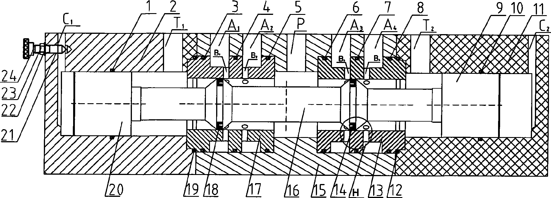 Directional control valve driven by hydraulic pressure