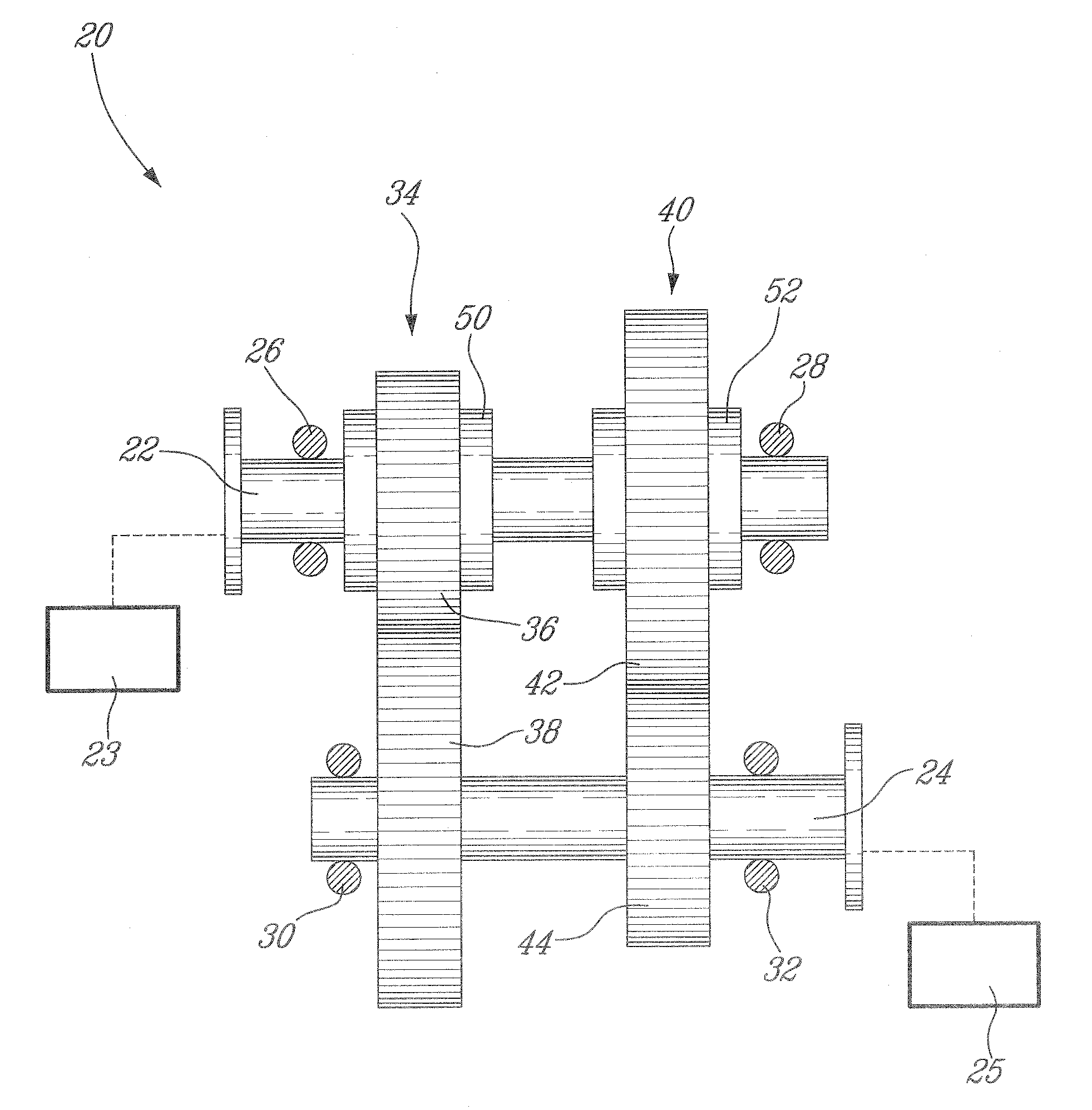 Torque transmission for an aircraft engine