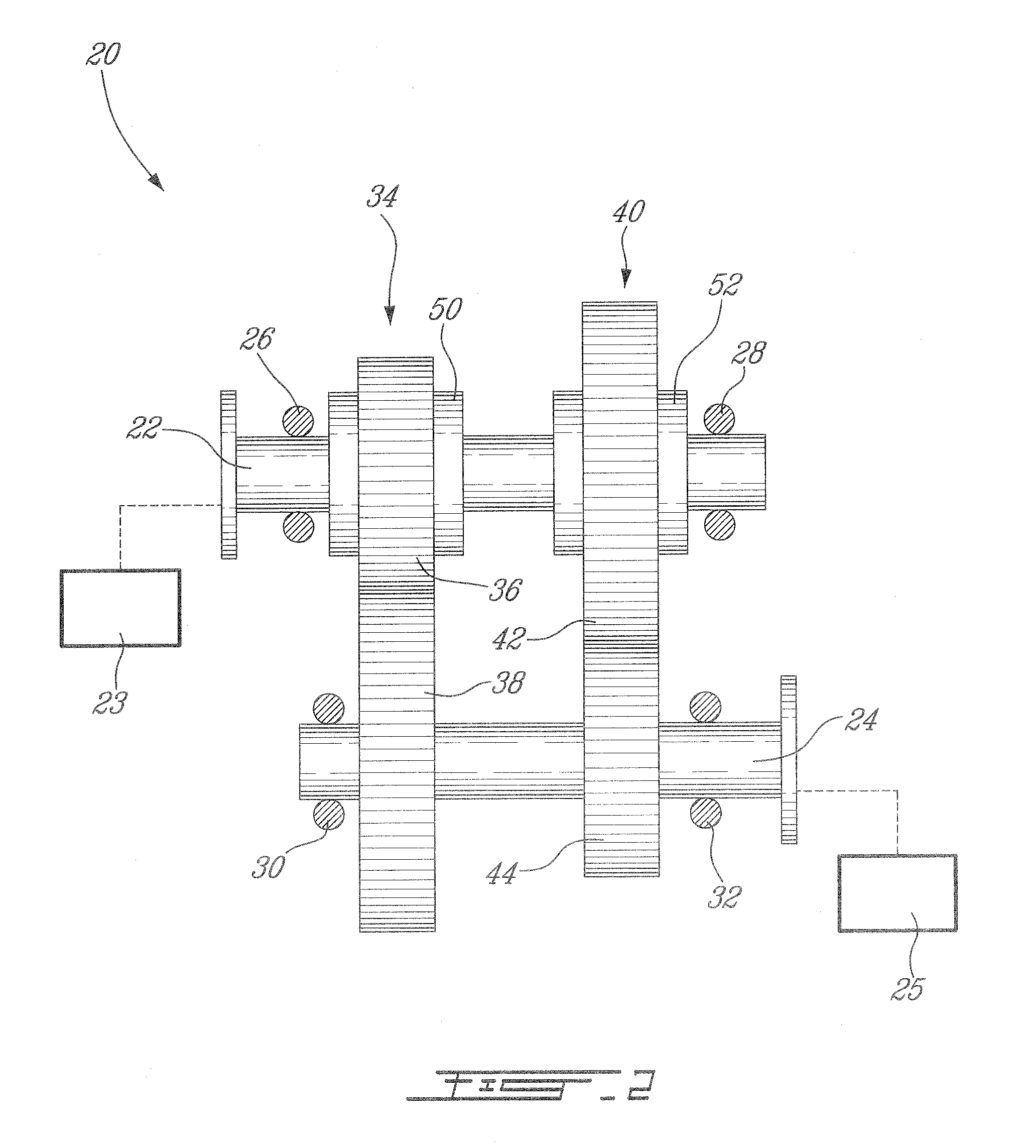 Torque transmission for an aircraft engine