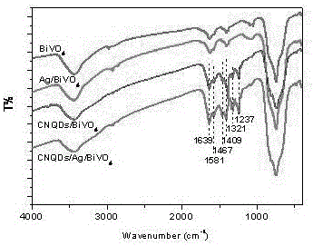 Preparation method of g-C3N4 quantum dot and Ag quantum dot sensitization BiVO4 photocatalyst