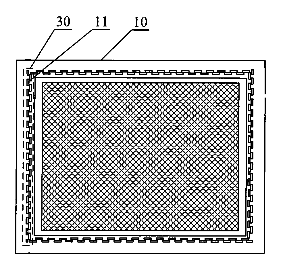 Motherboard and substrate of LCD (Liquid Crystal Display) panel and manufacture method of substrate