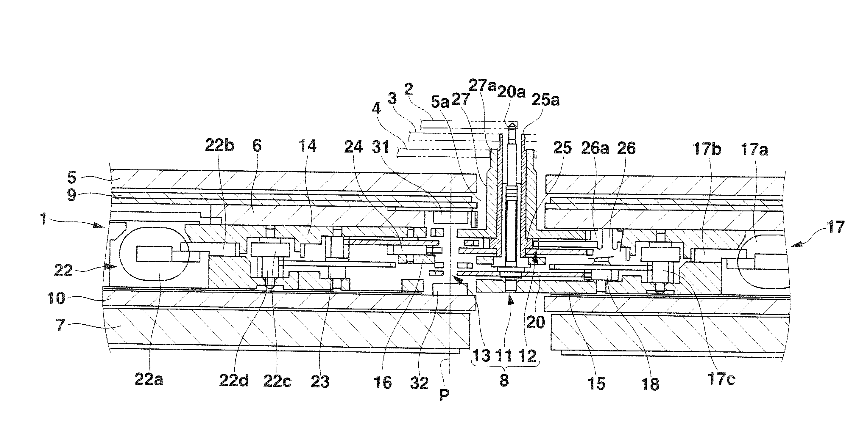 Hand position detecting device