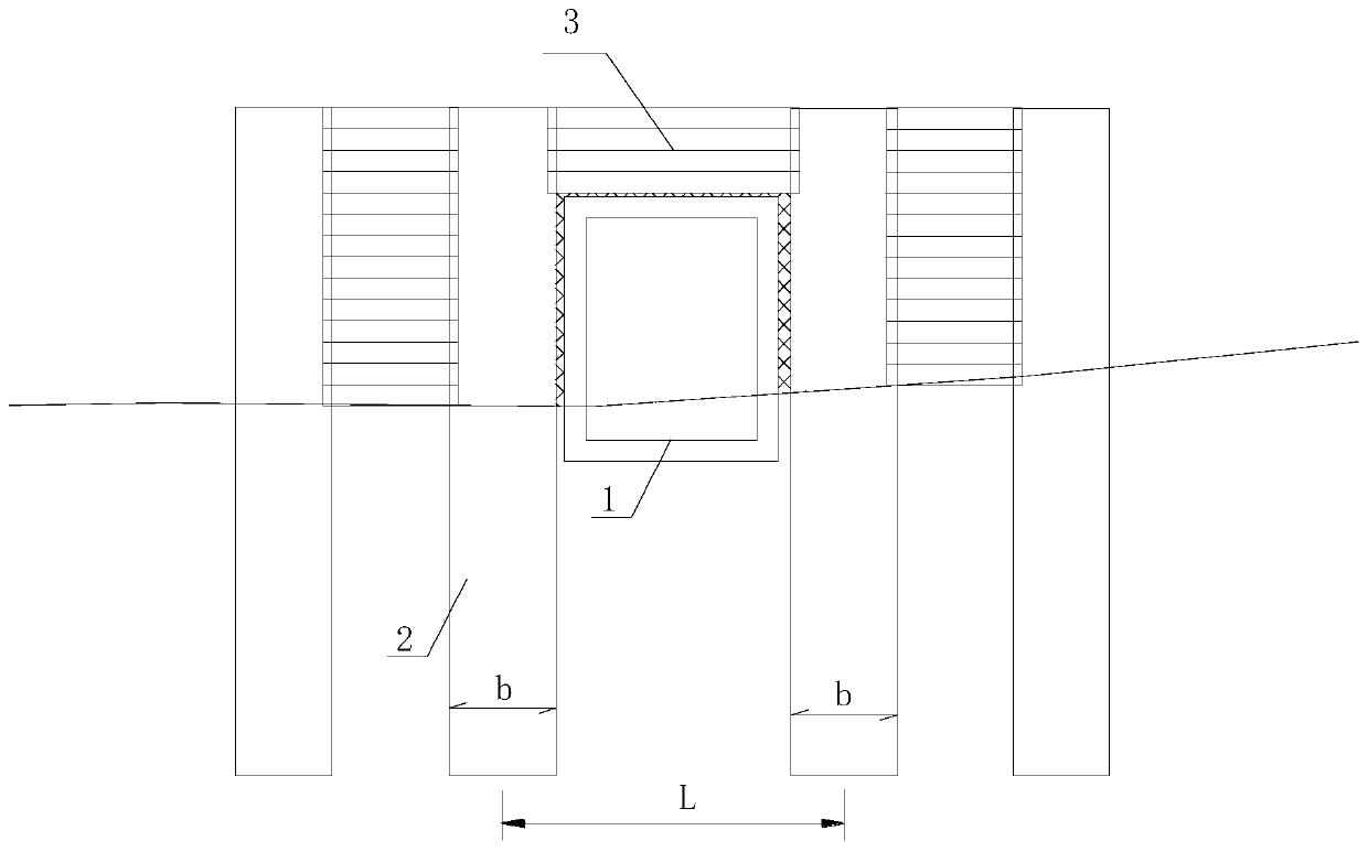 A combination layout method of pile plate retaining wall and culvert