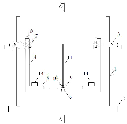 Five-hole wind speed probe calibrating experiment table