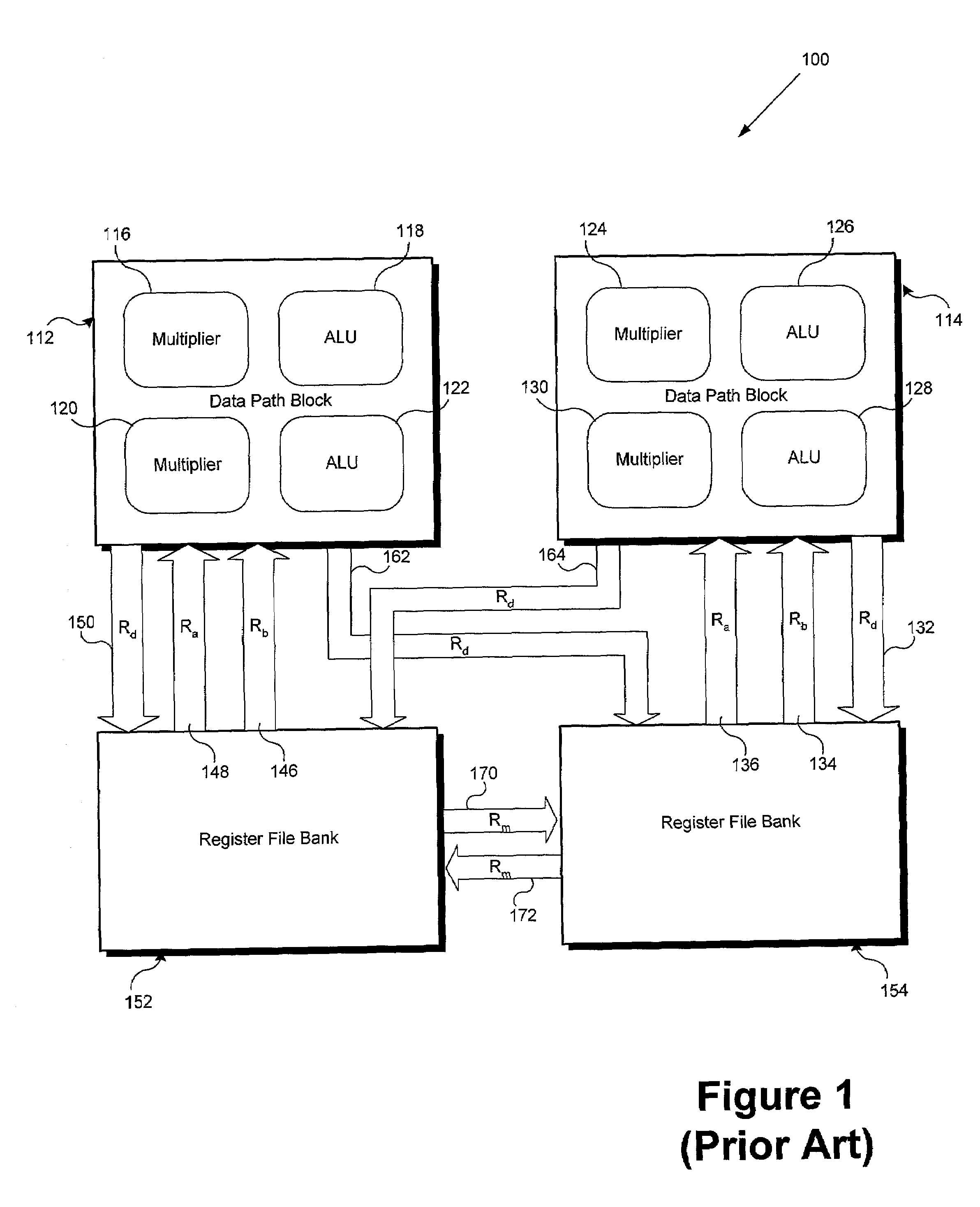 Area and power efficient VLIW processor with improved speed