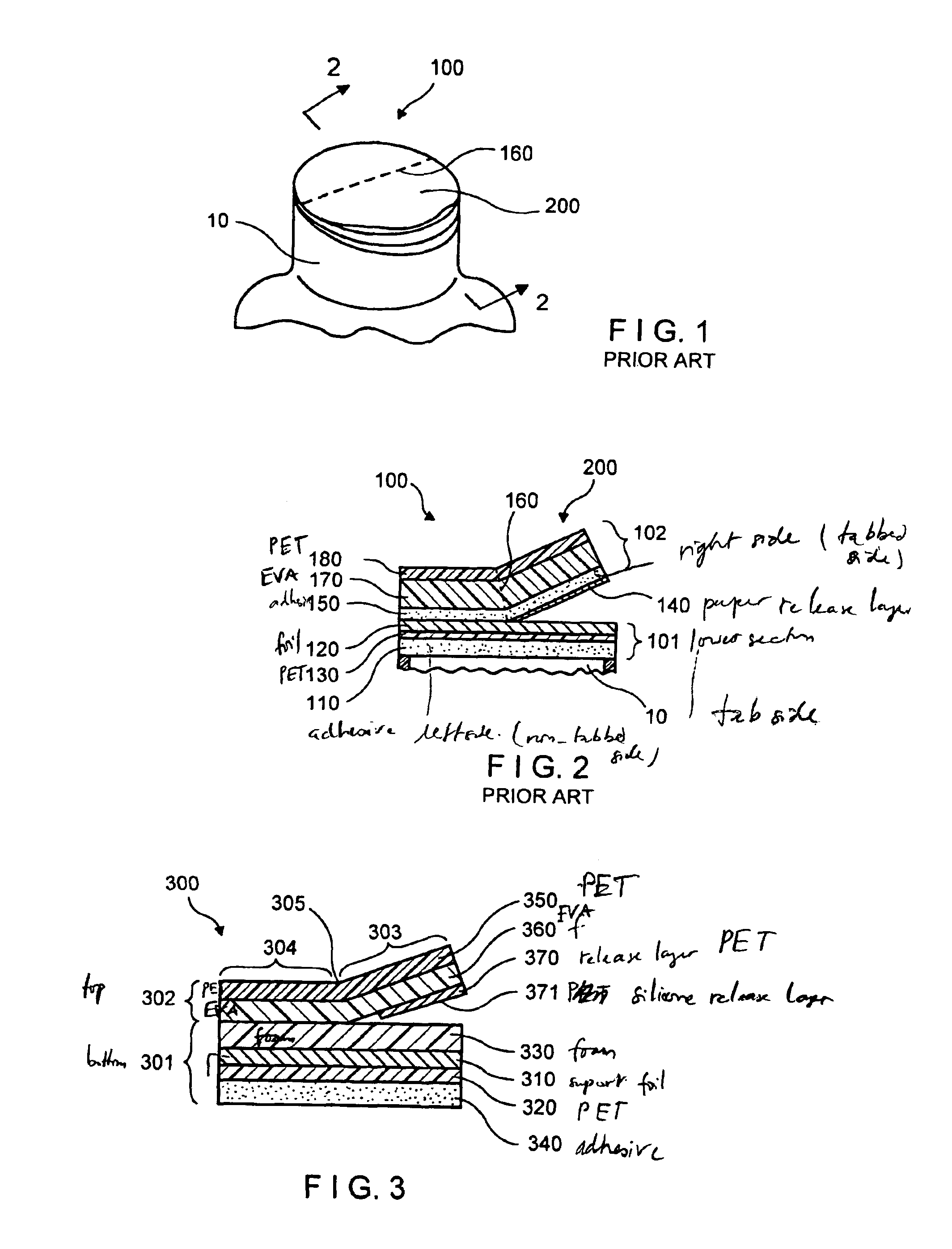 Polymer lined sealing member for a container