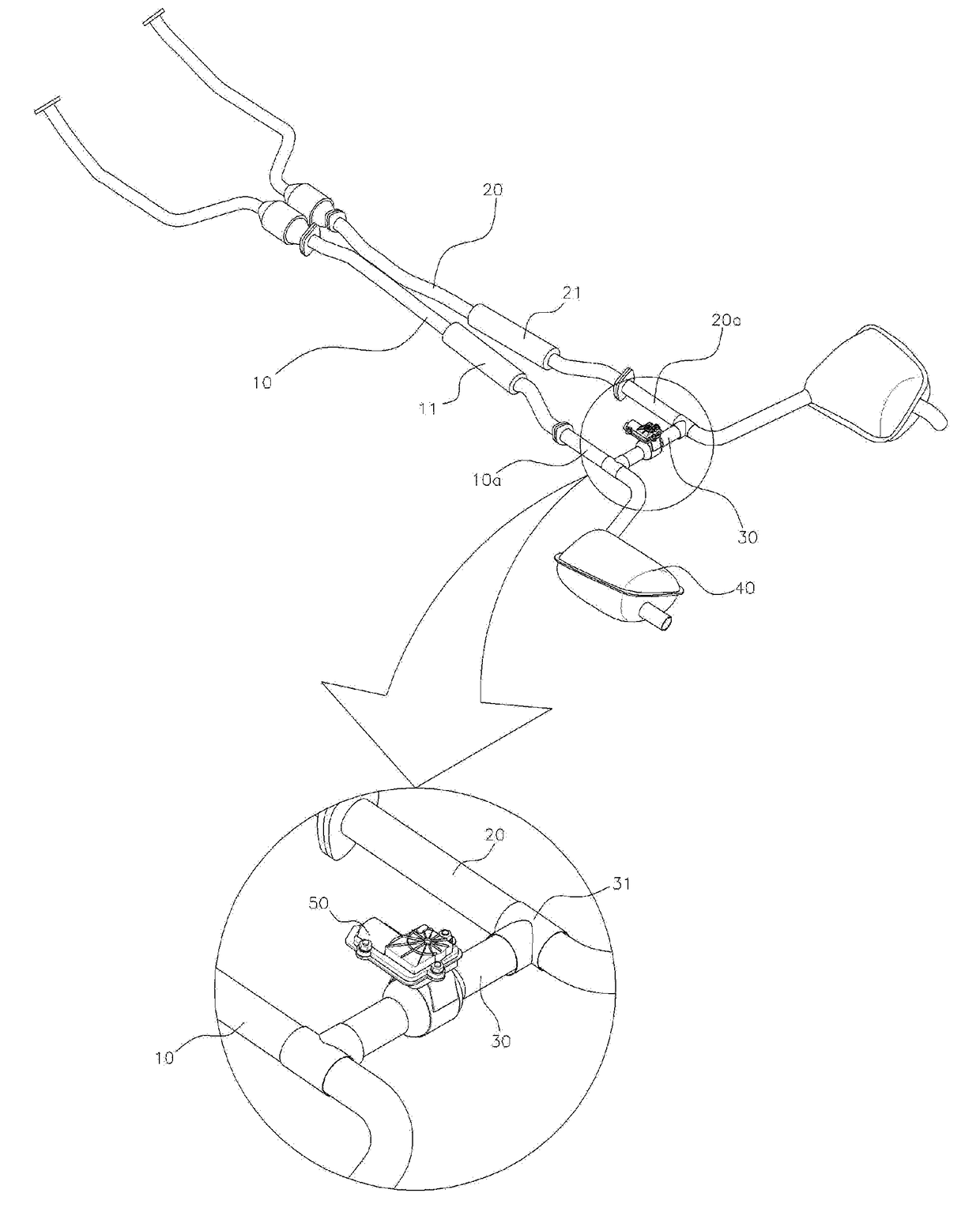 Structure of exhaust pipe