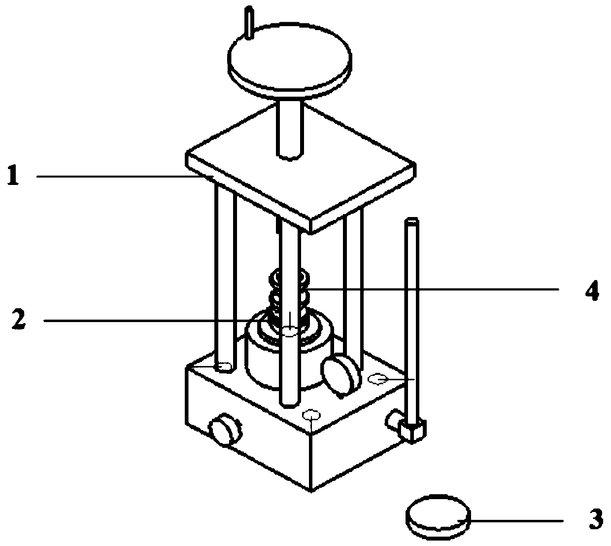 Layering type button battery compressor