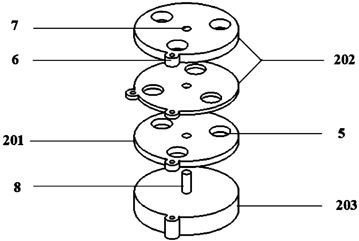 Layering type button battery compressor