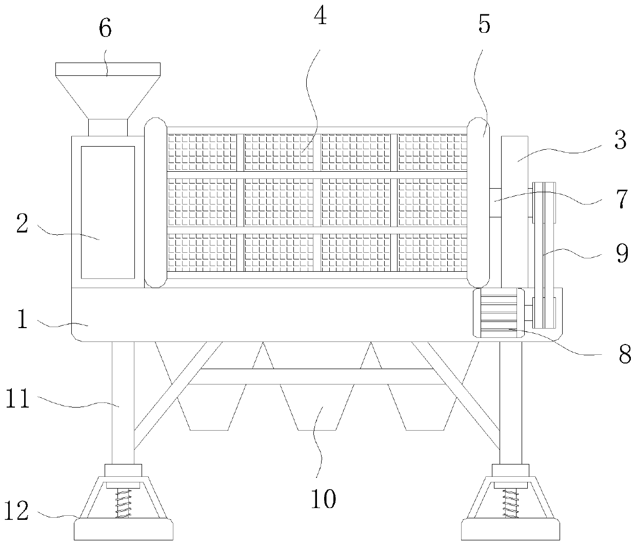 Drum-type screening equipment for household garbage