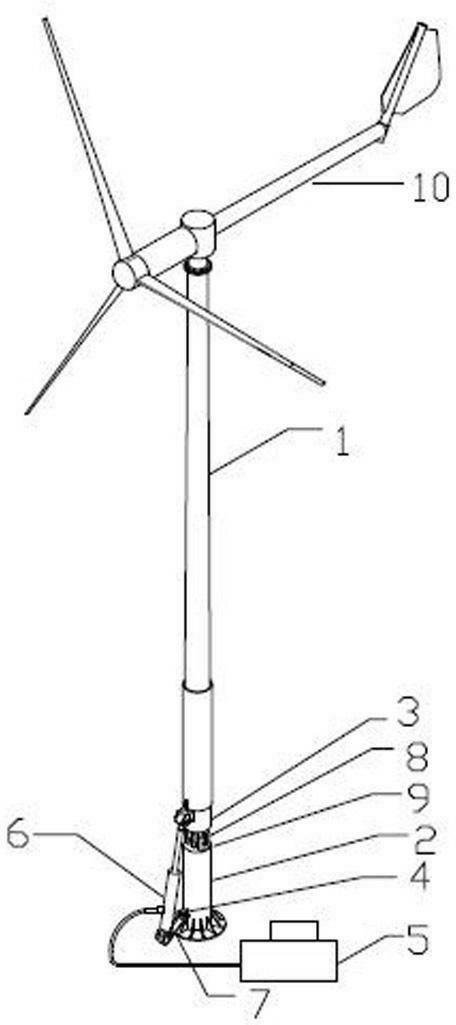 Automatic lifting rod of small wind driven generator