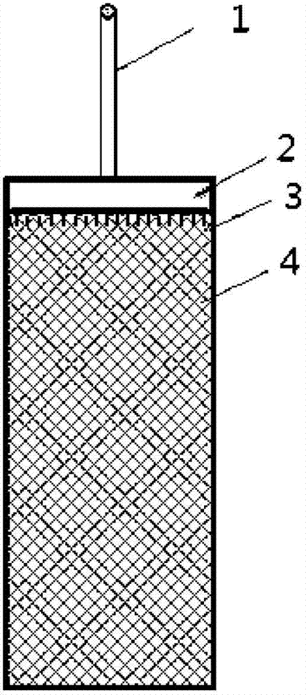 A carbon fiber ground electrode