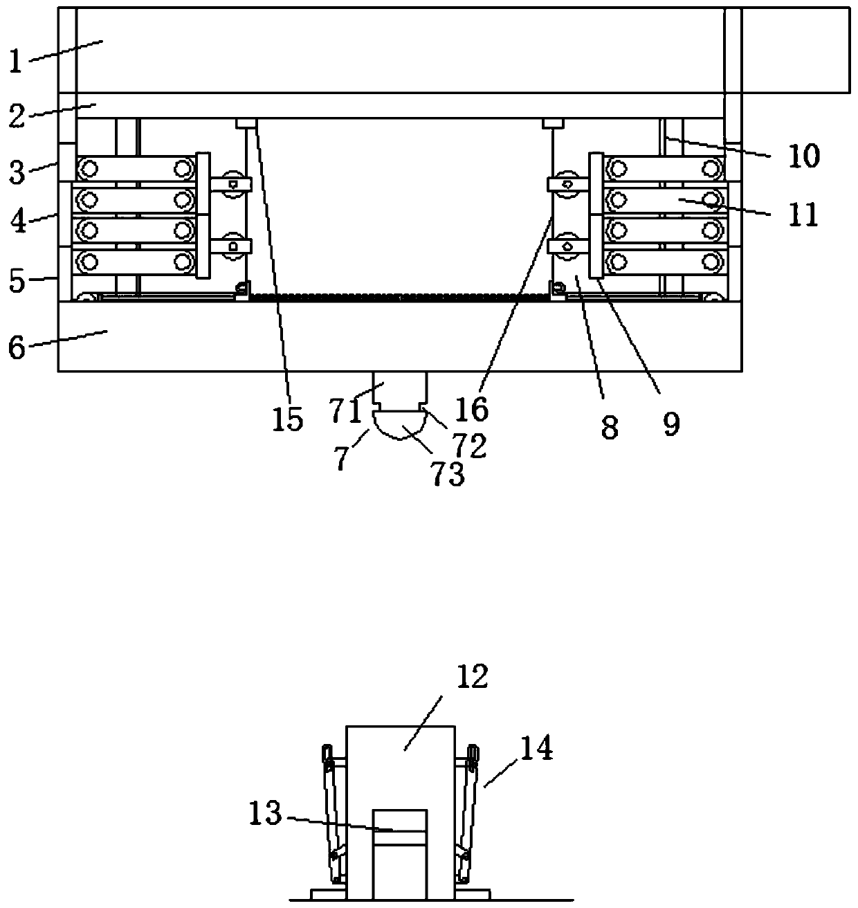 Winding-type projection curtain with high stability and application method thereof