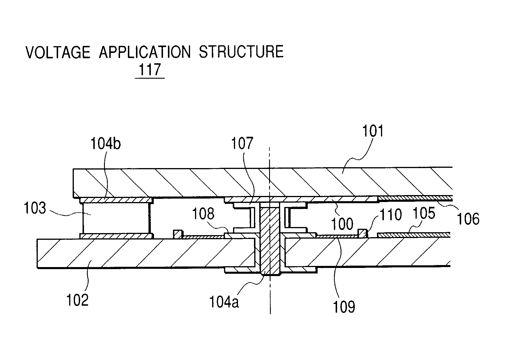 Image display apparatus having voltage application structure