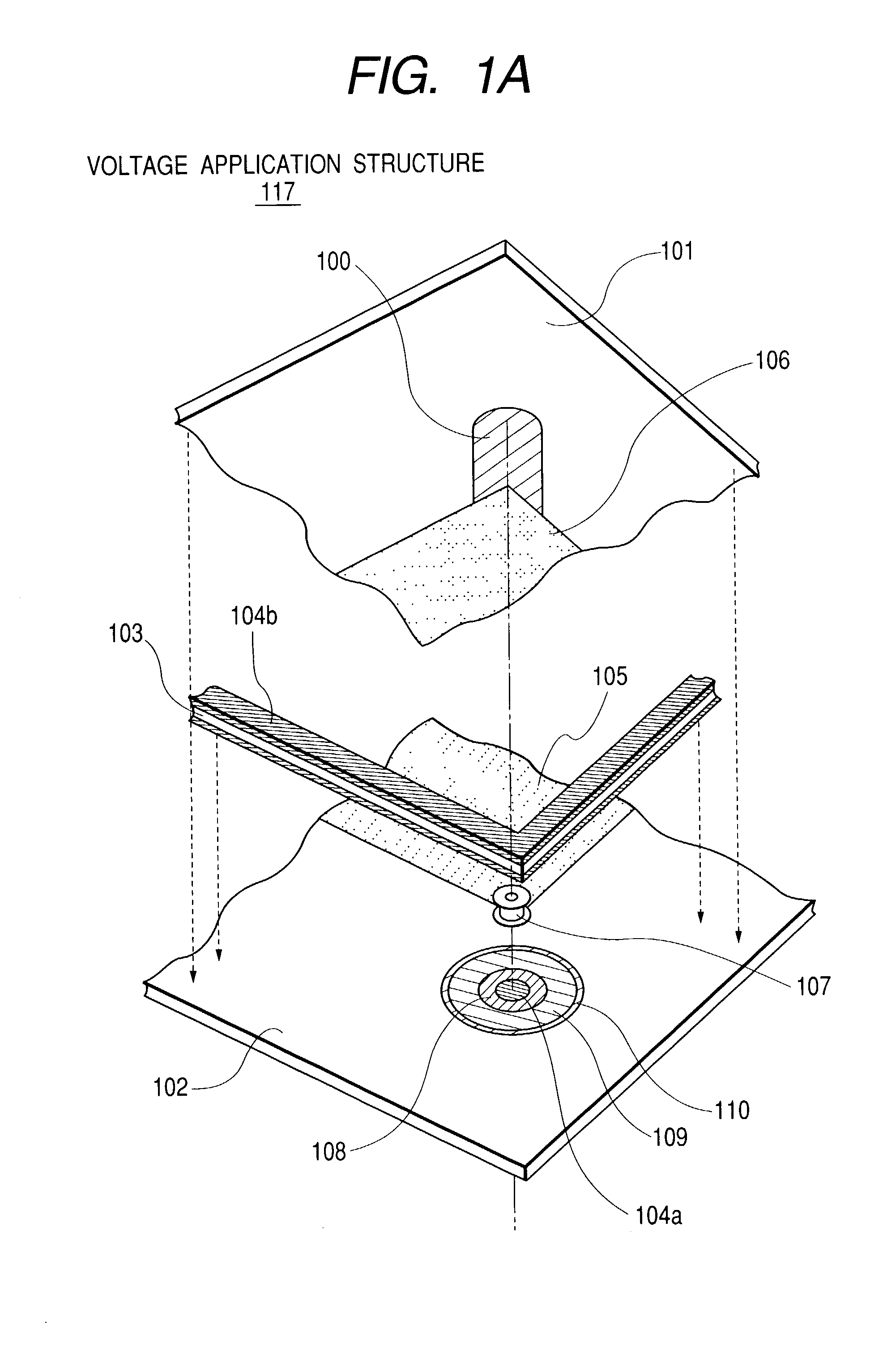 Image display apparatus having voltage application structure